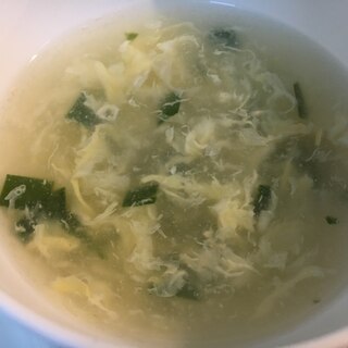 簡単 トロトロ ニラ玉スープ